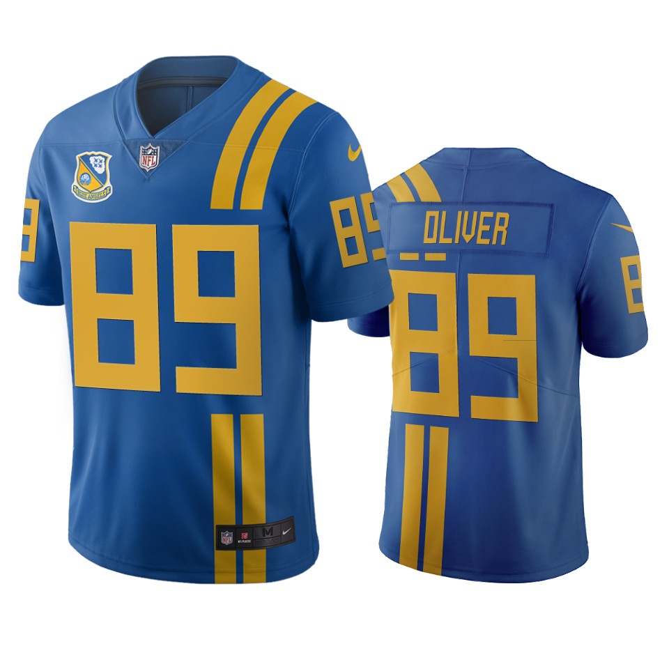 Men Nike Jacksonville Jaguars 89 Josh Oliver Royal Vapor Limited City Edition NFL Jersey